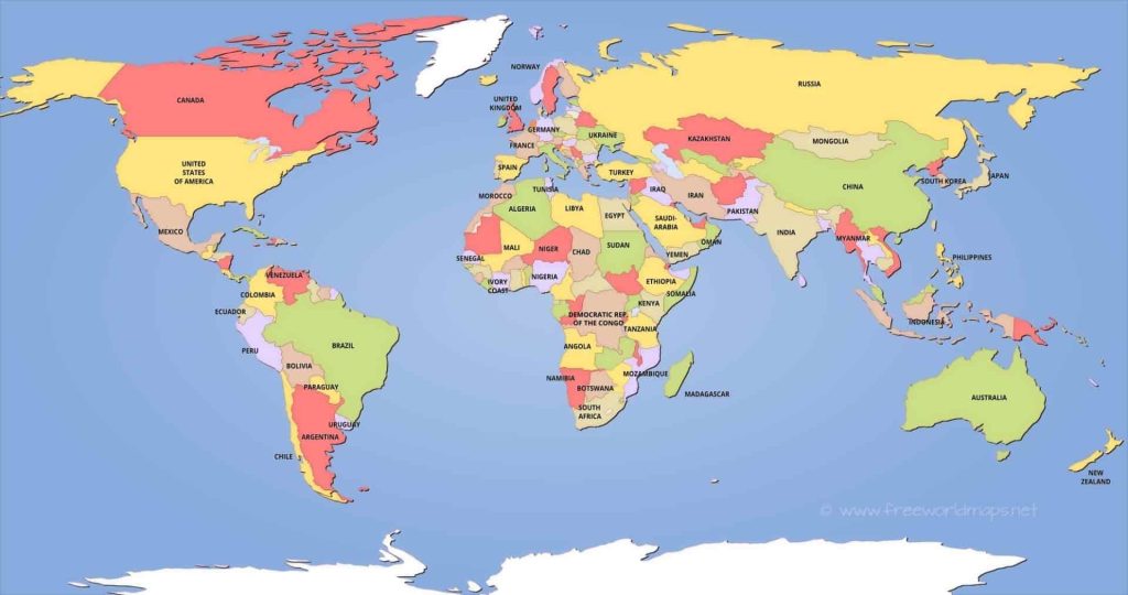 خريطة العالم pdf