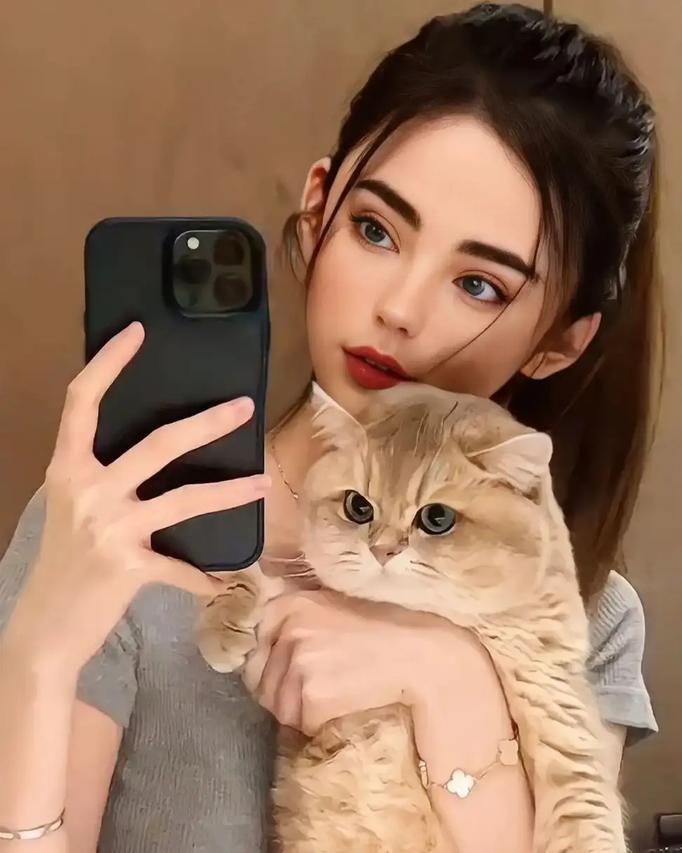 صور بنات مع قطط