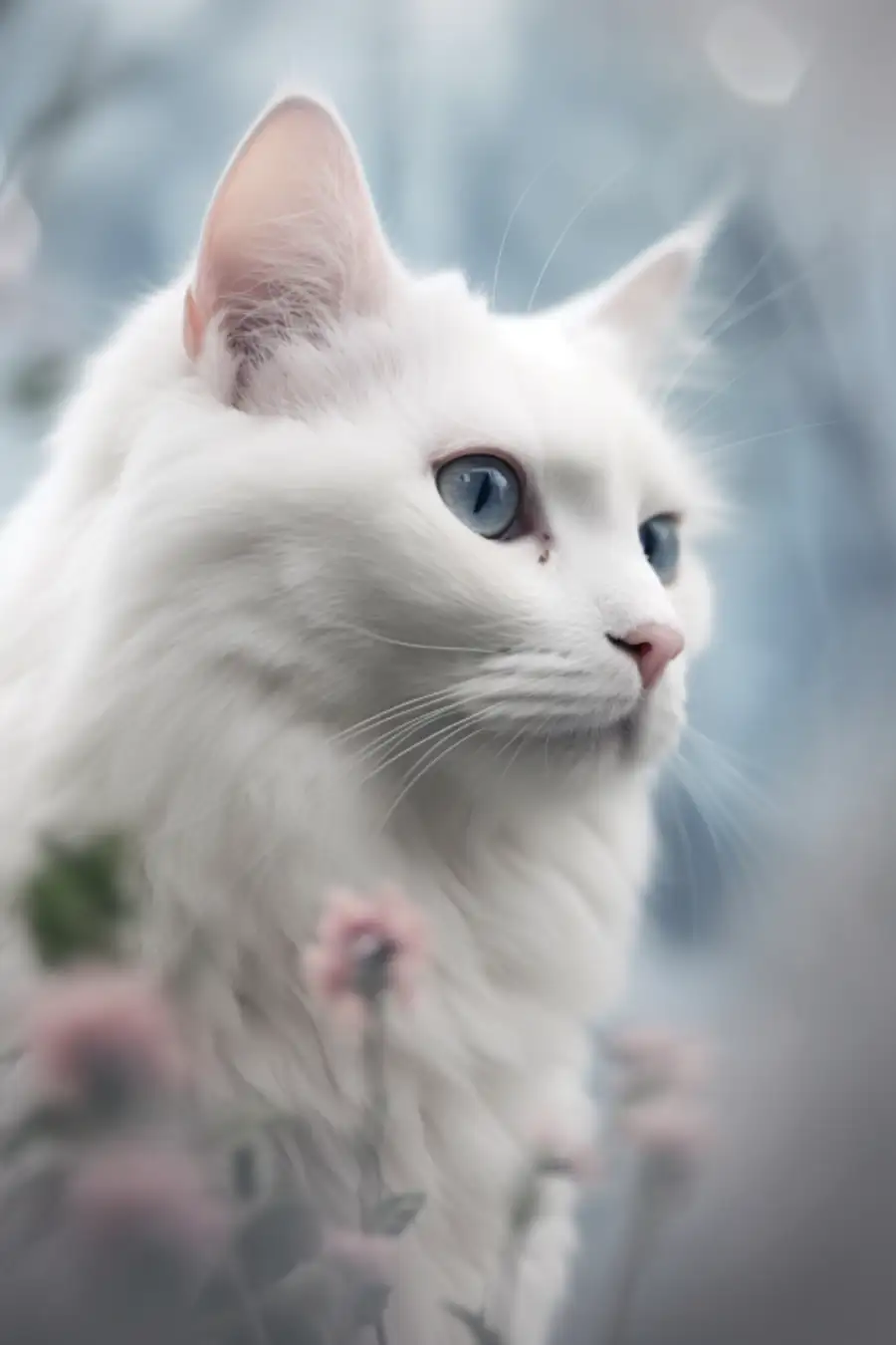 صور قطة بيضاء